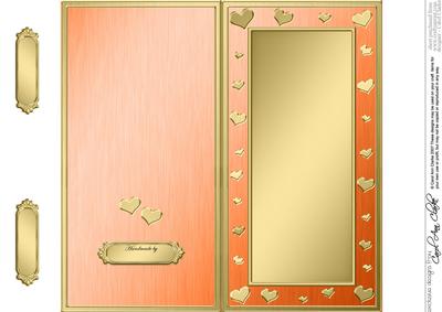 Dl Metallic Romantic Hearts Plain Card Base