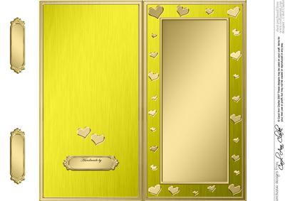 Dl Metallic Romantic Hearts Plain Card Base