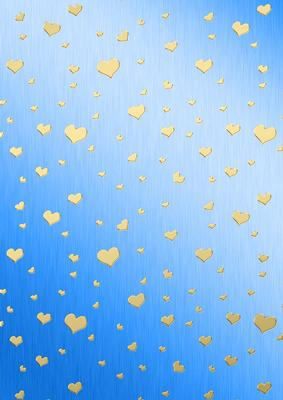 Metallic Romantic Hearts Matching Backing Paper Kit