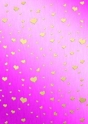 Metallic Romantic Hearts Matching Backing Paper Kit