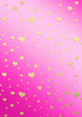 Metallic Romantic Hearts Matching Backing Paper Kit