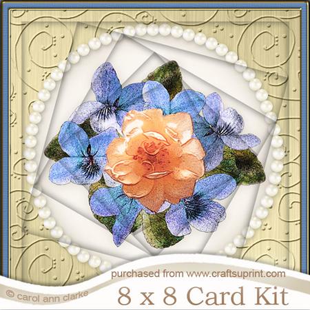 8 x 8 Flowers and Pearls Twisted Tunnel Card Kit