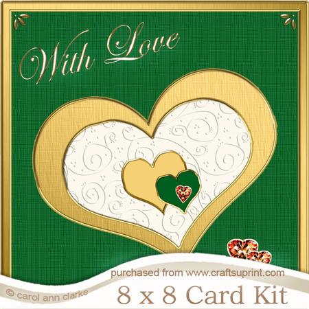 8 x 8 Elegant Hearts Kit with 3D Decoupage