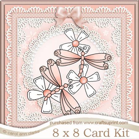 8 x 8 Dreamy Dragonflies Kit with 3D Decoupage