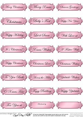 Metallic Christmas Greetings Text Plates