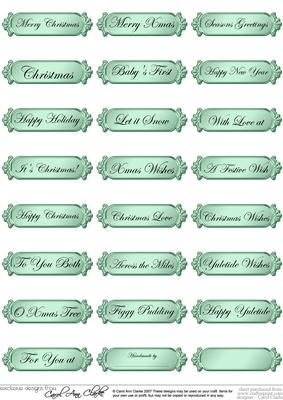 Metallic Christmas Greetings Text Plates