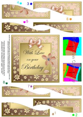 Floral Elegance Birthday Wavy Spiral Side Stacker