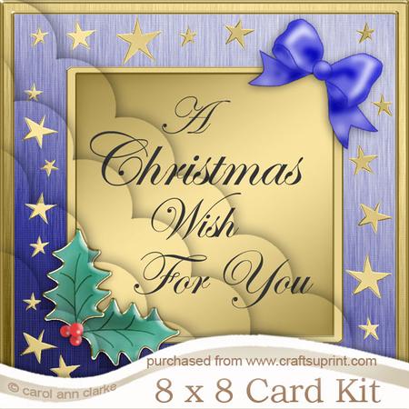 8 x 8 Elegant Christmas Greetings Scalloped Corner Kit
