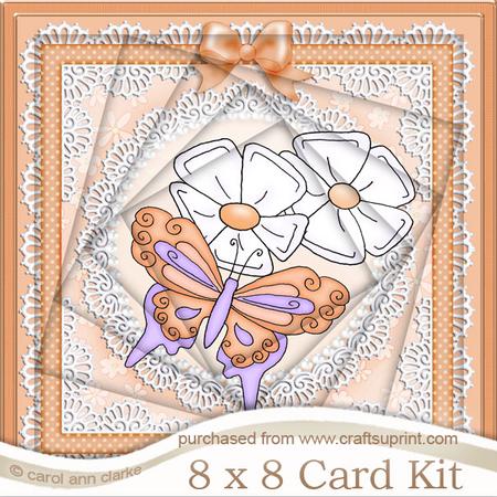 8 x 8 Fluttery Butterfly Twisted Tunnel Card Kit