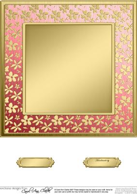 8 x 8 Metallic Flowers Plain Card Base