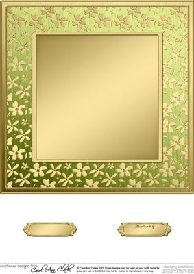 8 x 8 Metallic Flowers Plain Card Base