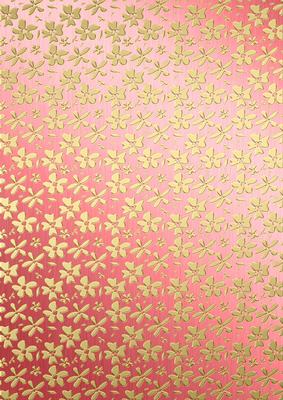 Gold Metallic Flowers Matching Backing Paper