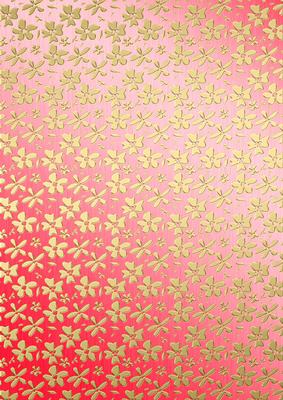 Gold Metallic Flowers Matching Backing Paper