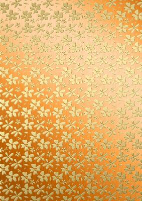Gold Metallic Flowers Matching Backing Paper