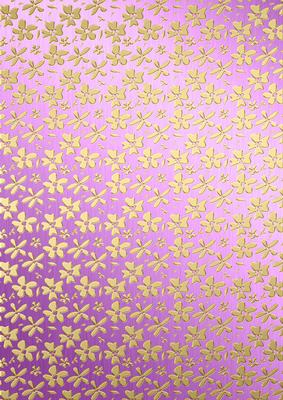 Gold Metallic Flowers Matching Backing Paper