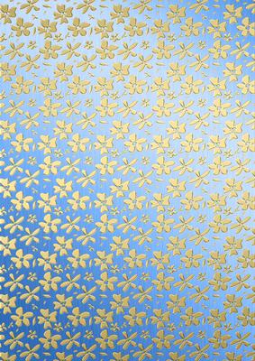 Gold Metallic Flowers Matching Backing Paper