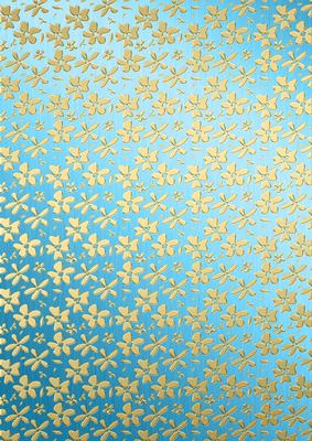 Gold Metallic Flowers Matching Backing Paper