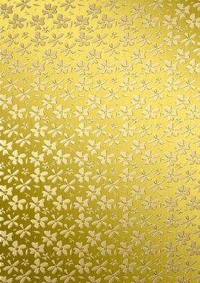 Gold Metallic Flowers Matching Backing Paper