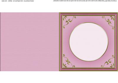 Square 'gold Metallic Frame' Card Front or Insert