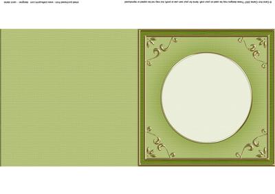 Square 'gold Metallic Frame' Card Front or Insert