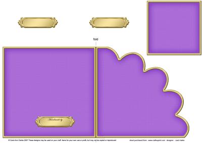Cut and Fold Shell Corner Card Plain Card Base