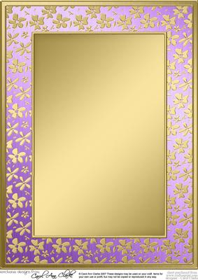 A4 Metallic Flowers Plain Card Base