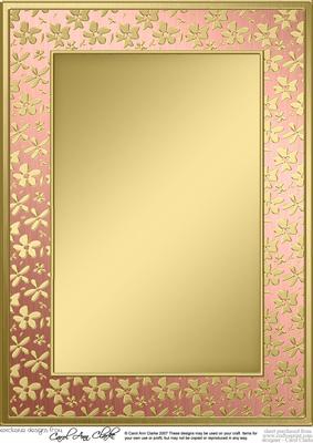 A4 Metallic Flowers Plain Card Base