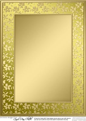 A4 Metallic Flowers Plain Card Base