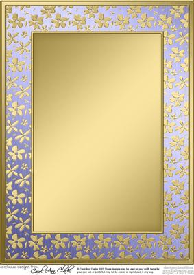 A4 Metallic Flowers Plain Card Base