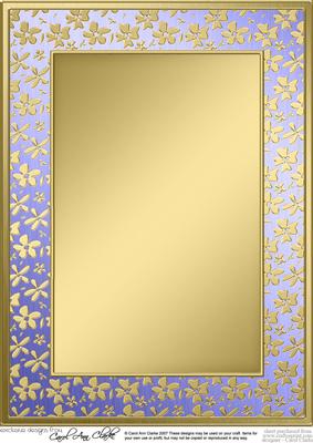 A4 Metallic Flowers Plain Card Base