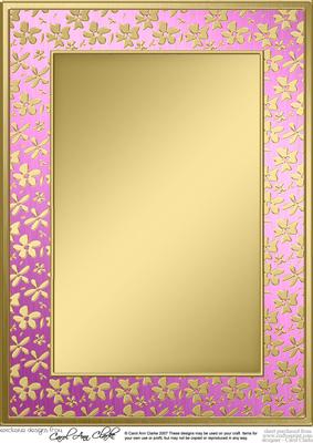 A4 Metallic Flowers Plain Card Base
