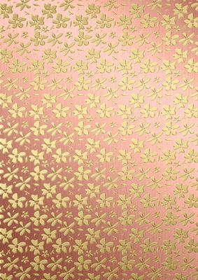 Gold Metallic Flowers Matching Backing Paper