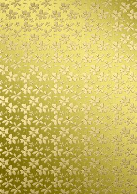 Gold Metallic Flowers Matching Backing Paper