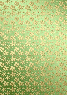 Gold Metallic Flowers Matching Backing Paper