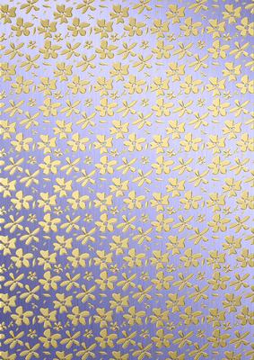 Gold Metallic Flowers Matching Backing Paper