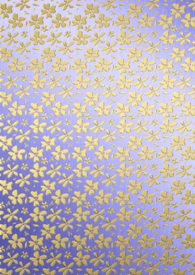 Gold Metallic Flowers Matching Backing Paper