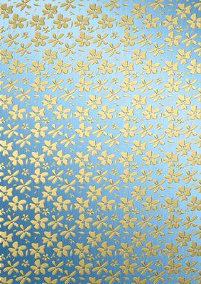 Gold Metallic Flowers Matching Backing Paper