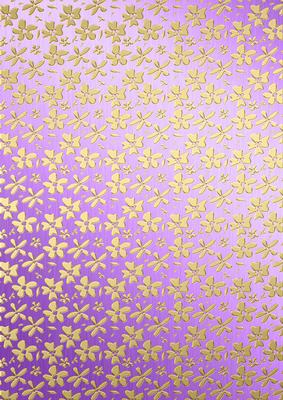 Gold Metallic Flowers Matching Backing Paper