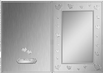A5 Metallic Romantic Hearts Plain Card Base