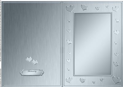 A5 Metallic Romantic Hearts Plain Card Base