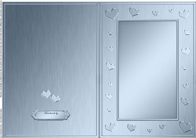 A5 Metallic Romantic Hearts Plain Card Base