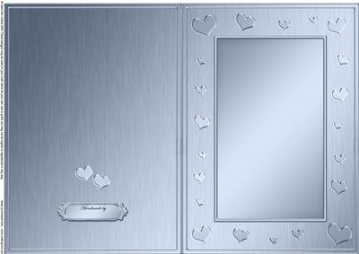 A5 Metallic Romantic Hearts Plain Card Base