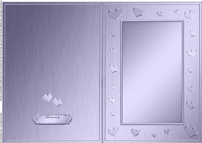 A5 Metallic Romantic Hearts Plain Card Base