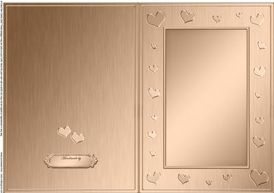 A5 Metallic Romantic Hearts Plain Card Base
