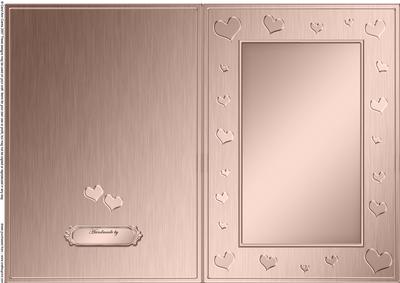 A5 Metallic Romantic Hearts Plain Card Base