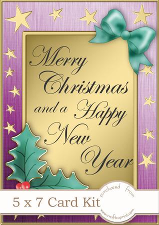 5 x 7 Elegant Christmas Greetings Kit with 3D Decoupage
