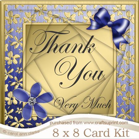 8 x 8 Floral Elegance Thank You Twisted Tunnel Card Kit