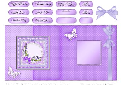 Bluebells Fold Back Card