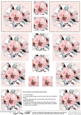 Posy and Pearls Pyramage Sheet