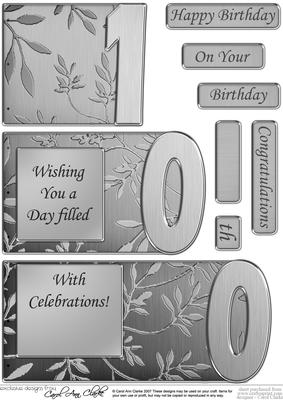 100th Elegant Metallic Book Sheet